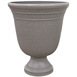 Classic Home & Garden 19.5 in. H X 16 in. D Plastic Westpoint Urn Planter Stone