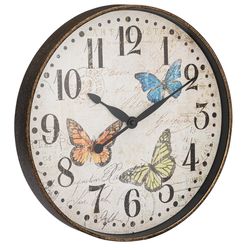 Westclox 12 in. L X 12 in. W Indoor Vintage Analog Wall Clock Glass/Plastic Multicolored