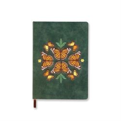 Denik 6 in. W X 8 in. L Green Butterfly Dance Notebook