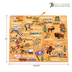 Totally Bamboo Fish Kiss 11 in. L X 14 in. W X 1 in. Bamboo Wyoming Serving & Cutting Board
