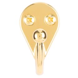 Ace 1-3/4 in. L Bright Brass Gold Brass Small Single Garment Hook 2 pk
