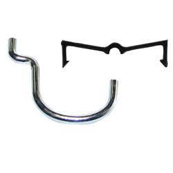 Crawford Zinc Plated Black/Silver Steel 1 in. Peg Hooks 1 pk