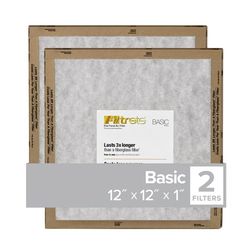 Filtrete 12 in. W X 12 in. H X 1 in. Synthetic 2 MERV Flat Panel Filter 2 pk