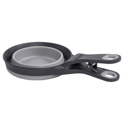 Dexas Gray Rubber 2 cups Pet Food Scoop For All Animals