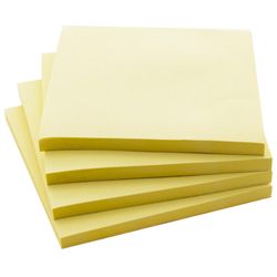 Bazic Products 3 in. W X 3 in. L Yellow Sticky Notes 4 pad