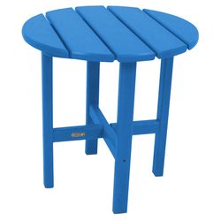 Ivy Terrace Classics Pacific Blue Round HDPE Contemporary Side Table