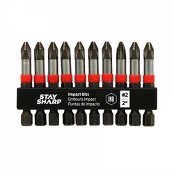 Stay Sharp Phillips PH #2 X 2 in. L Industrial Bit Clip S2 Tool Steel 10 pk
