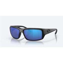 Costa Fantail Sunglasses Men's Blackout Frame Blue Mirror 580G Lens Polarized