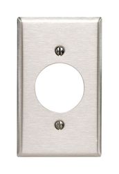 Leviton Commercial Smooth Silver 1 gang Stainless Steel Outlet Wall Plate 1 pk