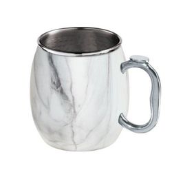 OGGI 20 oz White Stainless Steel Mule Mug