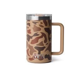 YETI Rambler 24 oz Wetlands Camo BPA Free Ceramic Lined Mug with MagSlider Lid