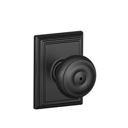 Schlage F Series Georgian/Addison Matte Black Privacy Knob