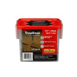 FastenMaster TrapEase No. 8 each X 2-1/2 in. L Brown Torx Ttap Button Head Composite Deck Screws 5 l