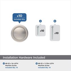 Amerock Everyday Basics Loop Round Cabinet Knob 1-3/16 in. D 1 in. Satin Nickel 1 pk
