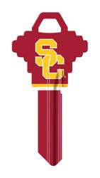 HILLMAN NCAA USC Trojans House/Office Key Blank 68 Single For Schlage Locks Red
