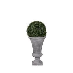 DW Silks 36 in. H X 16 in. L Polyester Boxwood Ball in Urn
