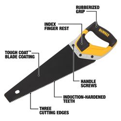 DeWalt 15 in. High Carbon Steel Hand Saw 8 TPI 1 pc