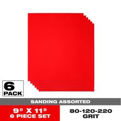 Diablo 9 in. L X 11 in. W Assorted Grit Aluminum Oxide Sanding Sheet 6 pk