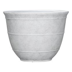 L&G Solutions 9 in. H X 12 in. W X 12 in. D X 12 in. D Polyresin Brighton Planter White