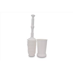 GT Water Products Master Plunger Toilet Plunger with Holder 18-1/2 in. L X 3 in. D