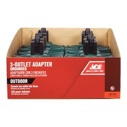 Ace Grounded 3 outlets Adapter 1 pk