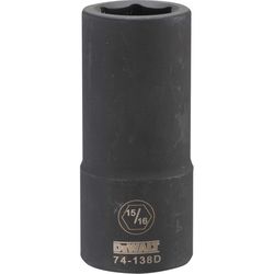 DeWalt 15/16 in. X 3/4 in. drive SAE 6 Point Deep Impact Socket 1 pc