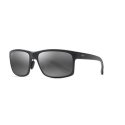Maui Jim Pokowai Arch Sunglasses Unisex Matte Black Frame Neutral Gray Lens Polarized
