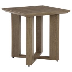 Signature Design by Ashley Serene Bay Dark Brown Square Aluminum End Table