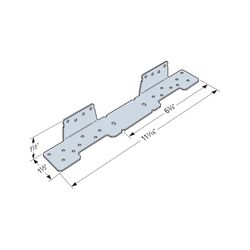 Simpson Strong-Tie ZMax 11 in. H X 1.55 in. W 18 Ga. Galvanized Steel Stringer Connector