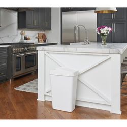 Rubbermaid 12.2 gal White Resin Trash Can