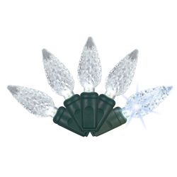 Celebrations Platinum LED C6 Pure White 50 ct String Christmas Lights 25 ft.
