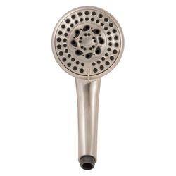 PlumbCraft Brushed Nickel Metal 5 settings Handheld Showerhead 2 gpm