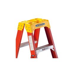 Werner 4 ft. H Fiberglass Step Ladder Type IA 300 lb. cap.