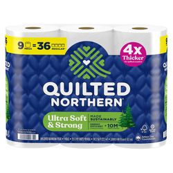 Quilted Northern Toilet Paper 9 Rolls 255 sheet 242.25 sq ft