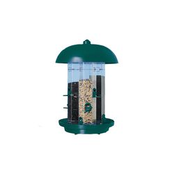 North States Wild Bird 3 lb Plastic Tube Bird Feeder 3 ports