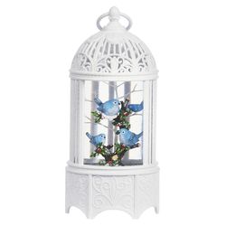 Roman Confetti Lite LED Multicolored Swirl Blue Bird Cage Table Decor 10.12 in.