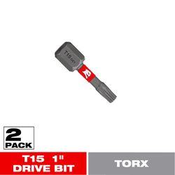 Diablo Torx #15 X 1 in. L Driver Bit Black Oxide 2 pk
