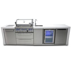 Mont Alpi MAI400-DBEV 4 Burner Natural Gas/Propane Grill Silver