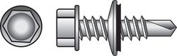 HILLMAN No. 12 Ga. X 1 in. L Hex Hex Head Self-Drilling Screws 100 pk