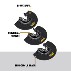 DEWALT 1-3/4 in. W Bi-Metal Semi-Circle Flush Cut Blade 3 pk