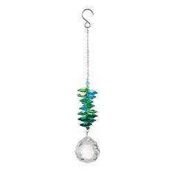 Woodstock Chimes Green Acrylic/Glass/Metal 5 in. H Suncatcher