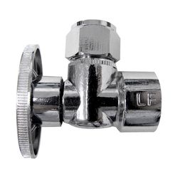 Keeney 1/2 in. FIP in. X 1/2 in. Flare Brass Angle Stop Valve