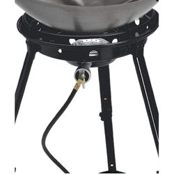 Eastman Outdoors 65000 BTU Welded Steel Frame Outdoor Wok Cooker Kit 36 qt