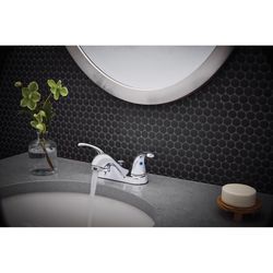 Oakbrook Collection Pacifica Chrome Coastal Pop-up Bathroom Sink Faucet 4 in.