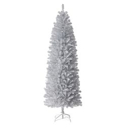 Glitzhome 8 ft. Pencil Christmas Tree