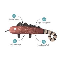Pet Shop by Fringe Studio For Dog Multicolored Canvas One In a Chameleon Dog Toy 1 pk