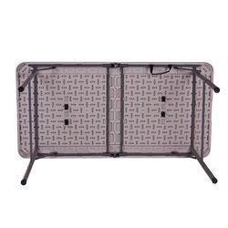 Stansport Black/White Camp Table 29 in. H X 24 in. W X 48 in. L 1 pk