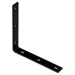 National Hardware 10.25 in. H x 1.5 in. W x 0.25 in. D Black Carbon Steel Corner Brace