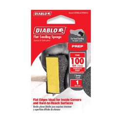 Diablo 4 in. L X 2.5 in. W X 1 in. 100 Grit Fine Flat Surface Sanding Sponge