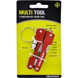 HILLMAN Steel Red Multi-Tool High End Accessories Key Ring